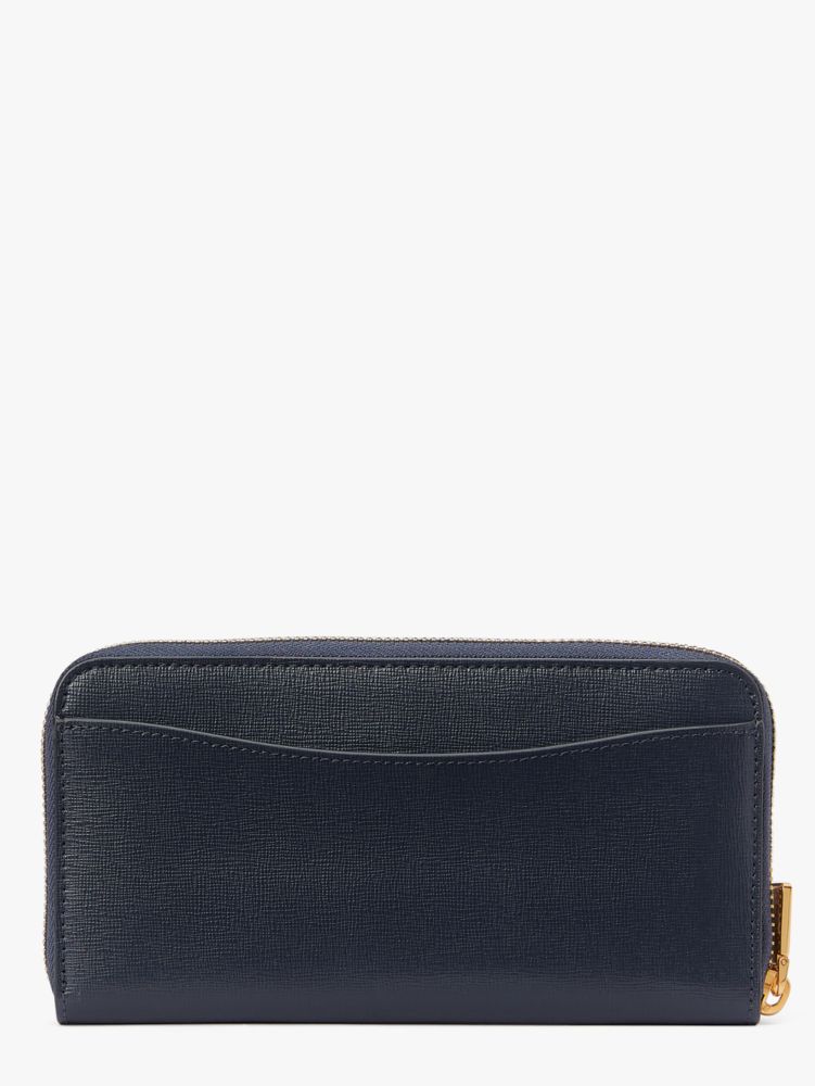 Kate Spade,Shaggy Embossed Zip-around Continental Wallet,Blazer Blue Multi