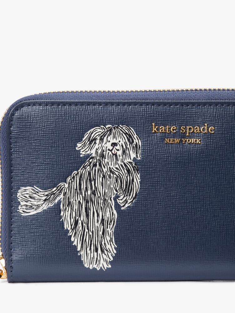 Kate Spade New York Shaggy Embossed Saffiano Leather Card Holder