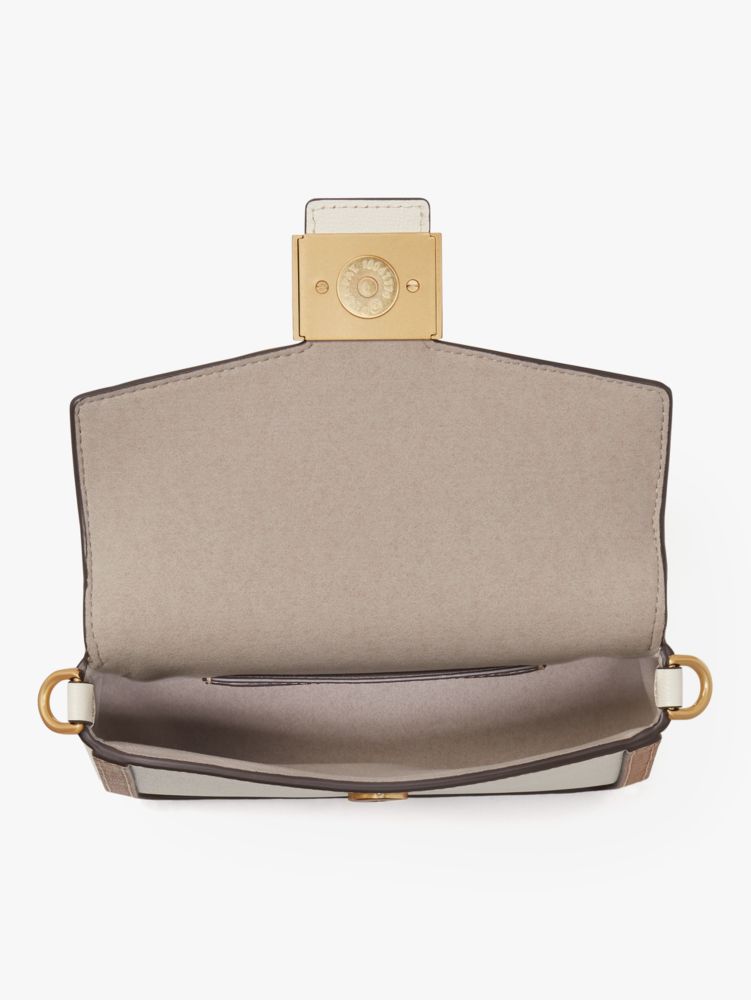 Kate Spade,Katy Colorblocked Textured Leather Flap Chain Crossbody,