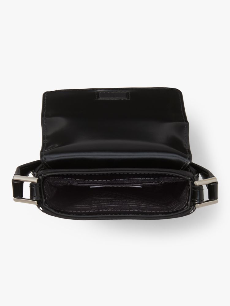 Kate Spade,サム アイコン KSNYL ナイロン ノースサウス フラップ クロスボディ,フォンクロスボディ,ブラック