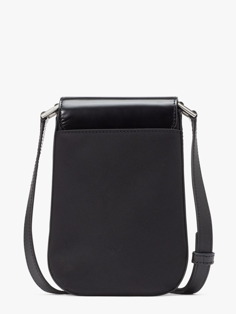 Kate Spade,サム アイコン KSNYL ナイロン ノースサウス フラップ クロスボディ,フォンクロスボディ,ブラック