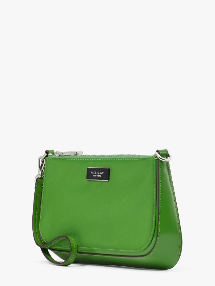 KATE SPADE Sam Icon Leather Mini Pochette For Women (Green, OS)