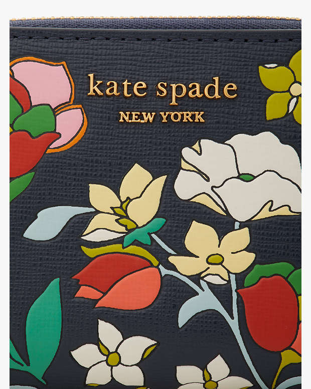 Kate Spade Road Trip Floral Printed Traveler Small Zip Card Case