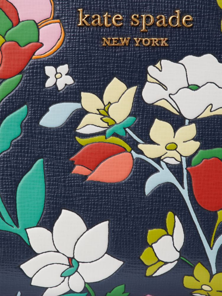 Kate Spade NY Morgan Flower Bed Emboss Saffiano Leather Continental Wallet  ITALY