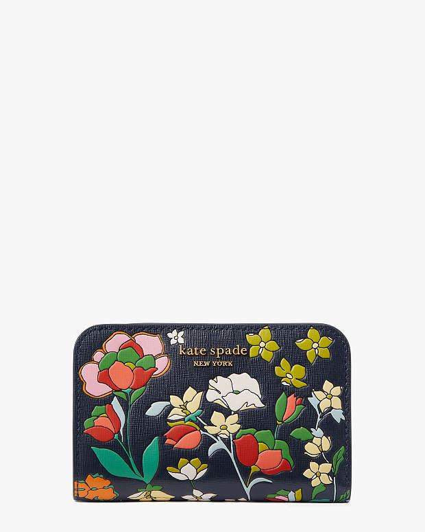 Morgan Flower Bed Embossed Compact Wallet | Kate Spade New York