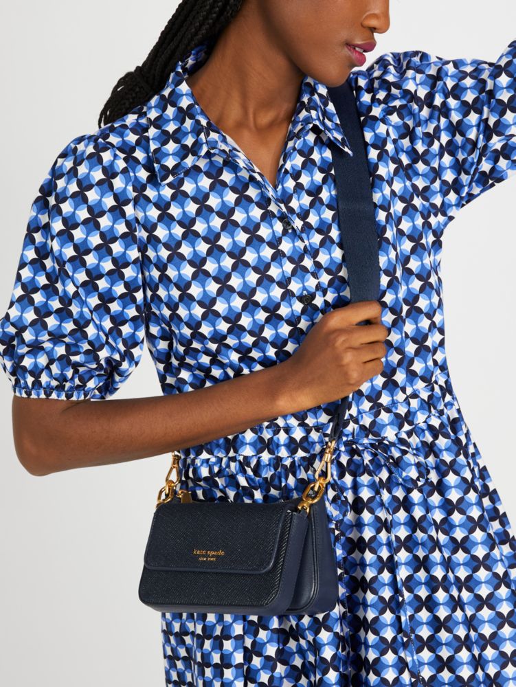 Kate Spade,Denim Double Up Crossbody,Indigo Multi