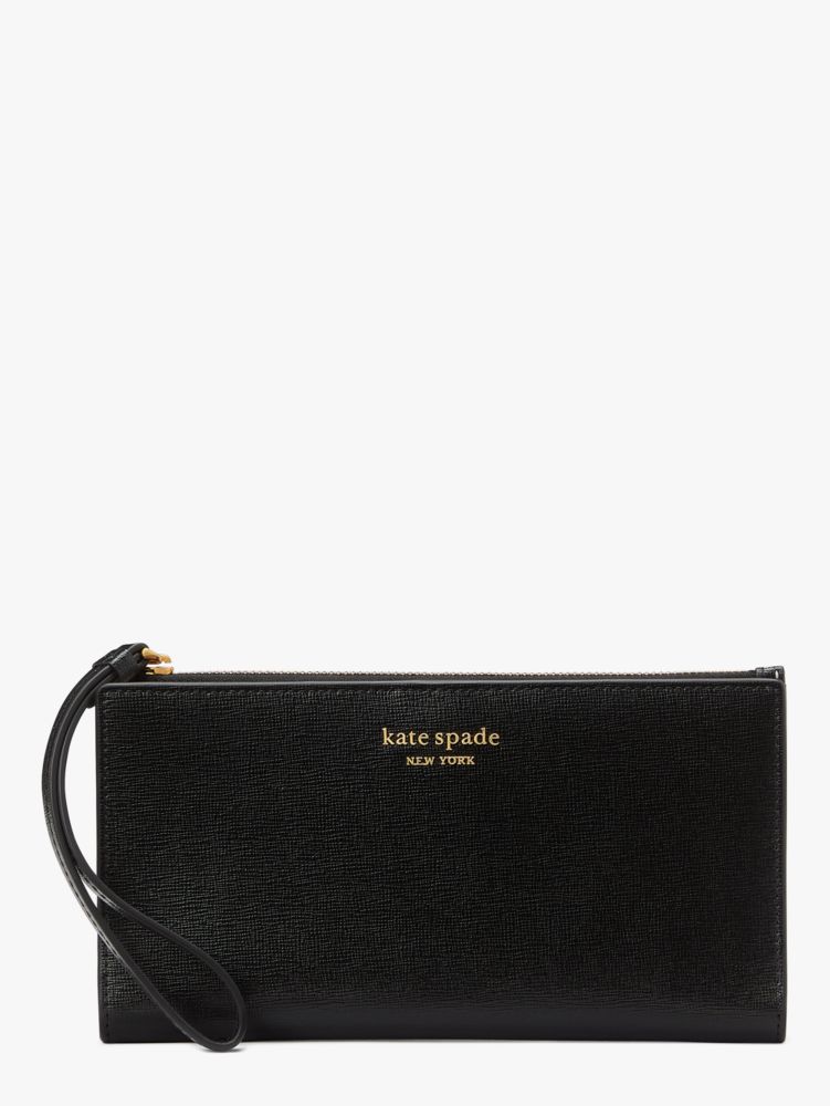 Kate Spade,Morgan Continental Wristlet,Evening,Black