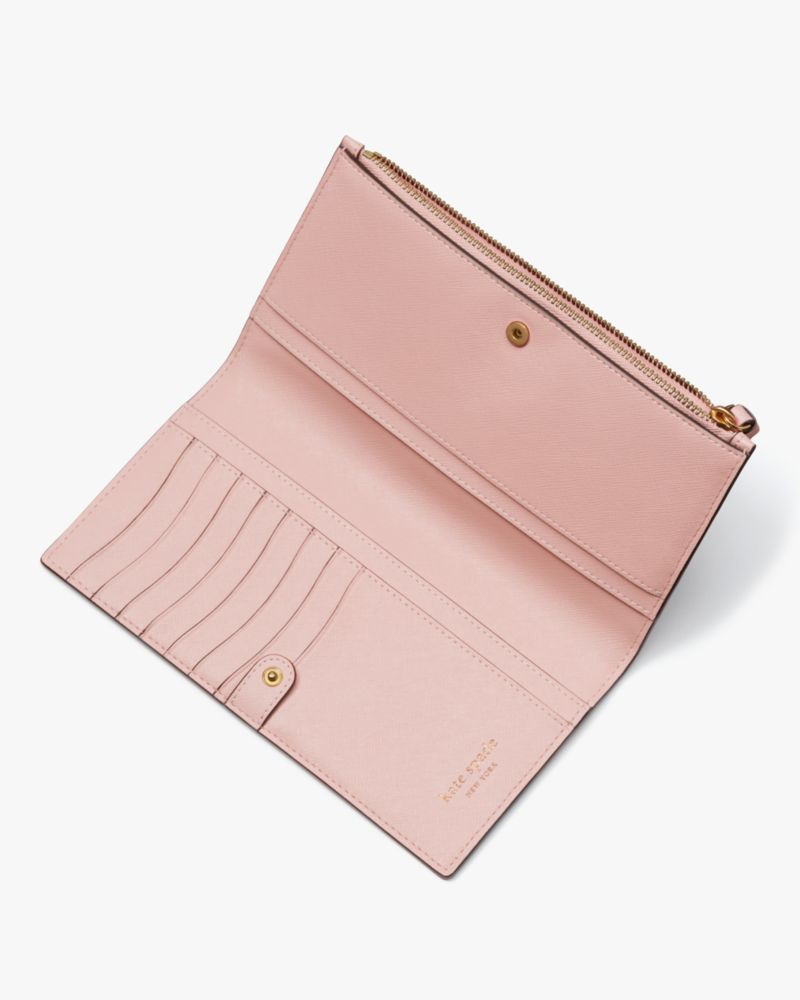 Kate Spade,Morgan Continental Wristlet,Evening,Pink Dune