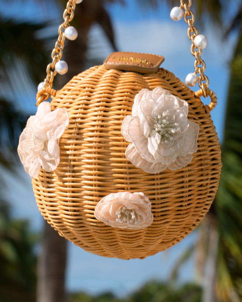 Bridal Wicker Bouquet Lantern Crossbody