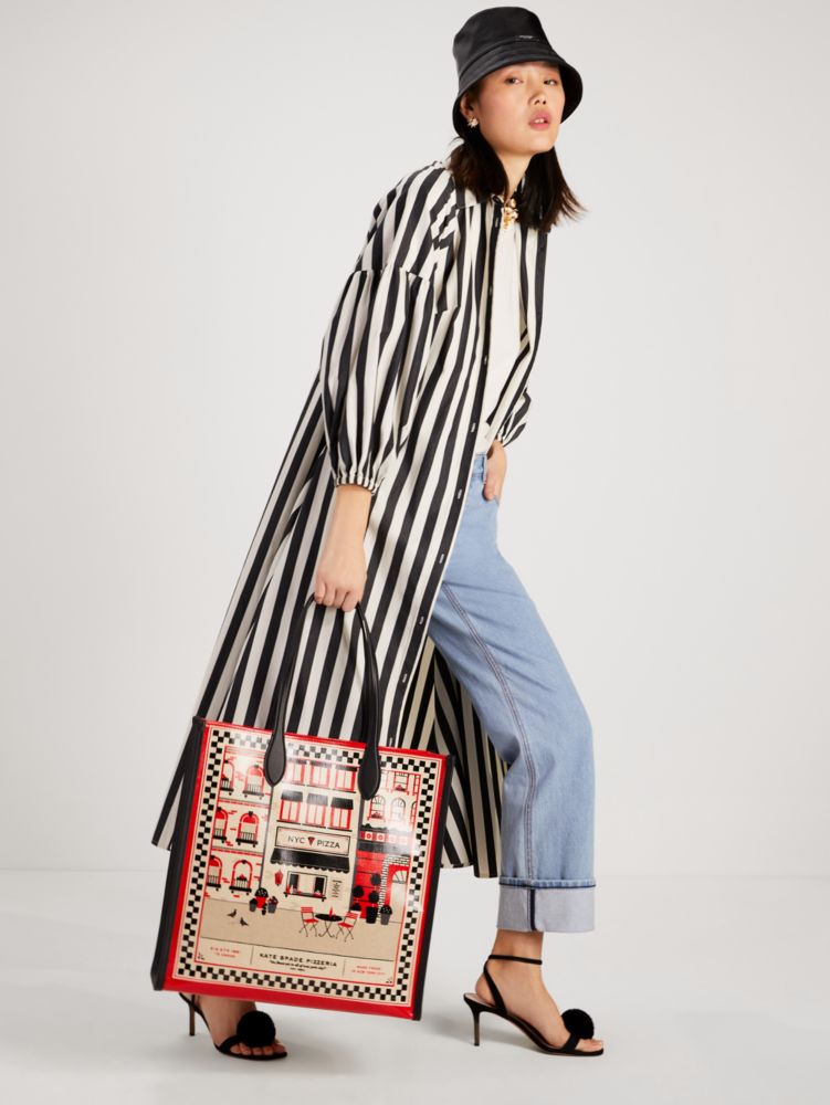 Kate Spade,Slice Pizzeria Canvas Large Gotham Tote,
