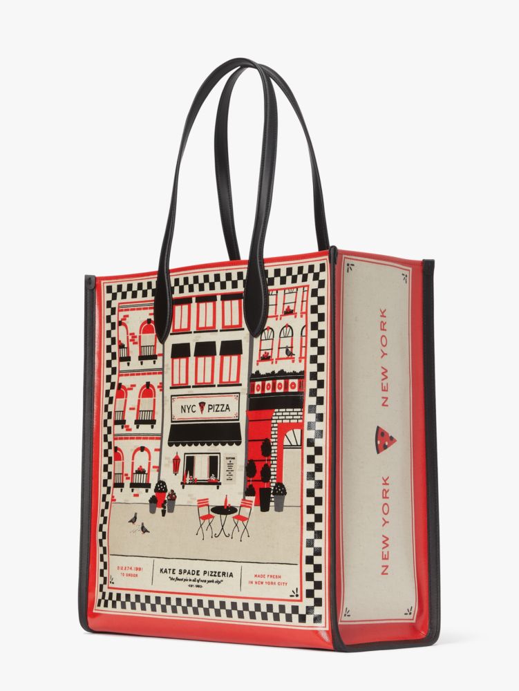 Kate Spade,Slice Pizzeria Canvas Large Gotham Tote,