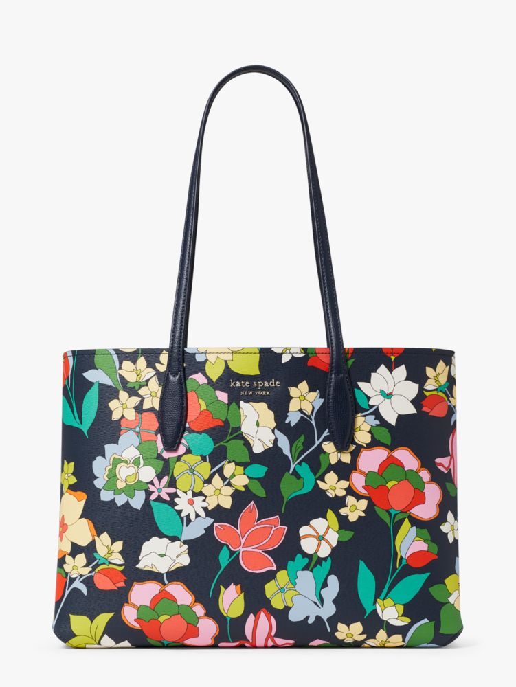 Kate Spade Large All Day Floral Garden-print Tote Bag in White