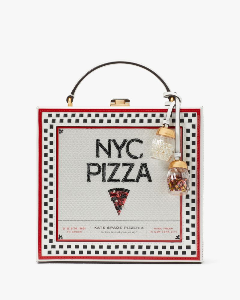 Kate Spade,Slice 3D Pizza Box Top-handle Bag,Multi