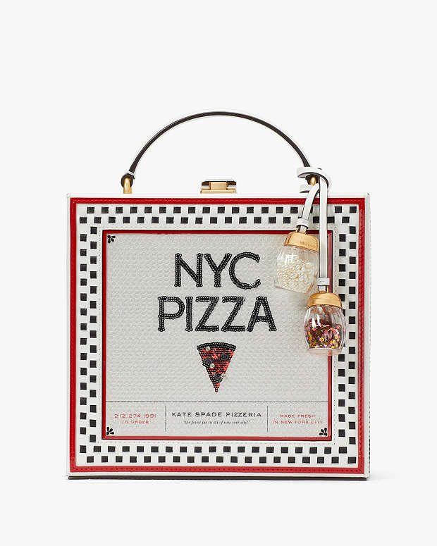Slice 3 D Pizza Box Top Handle Bag
