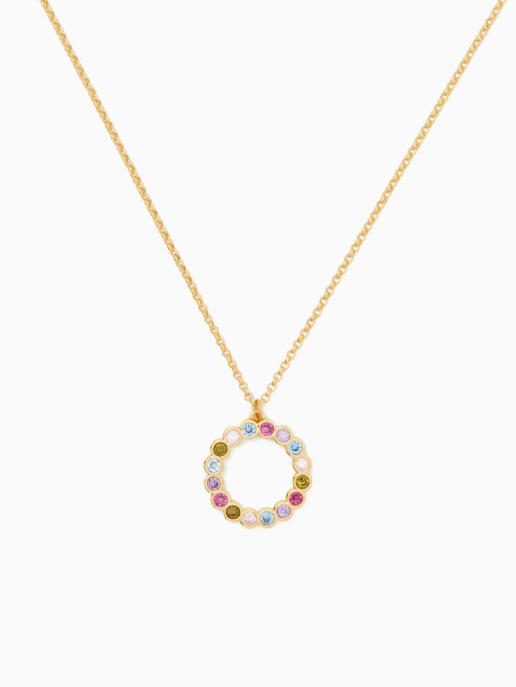 Kate Spade,Full Circle Mini Pendant Necklace,