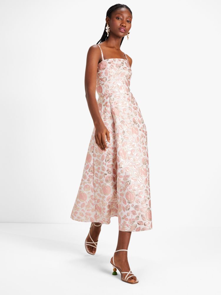 Floral brocade dress sale