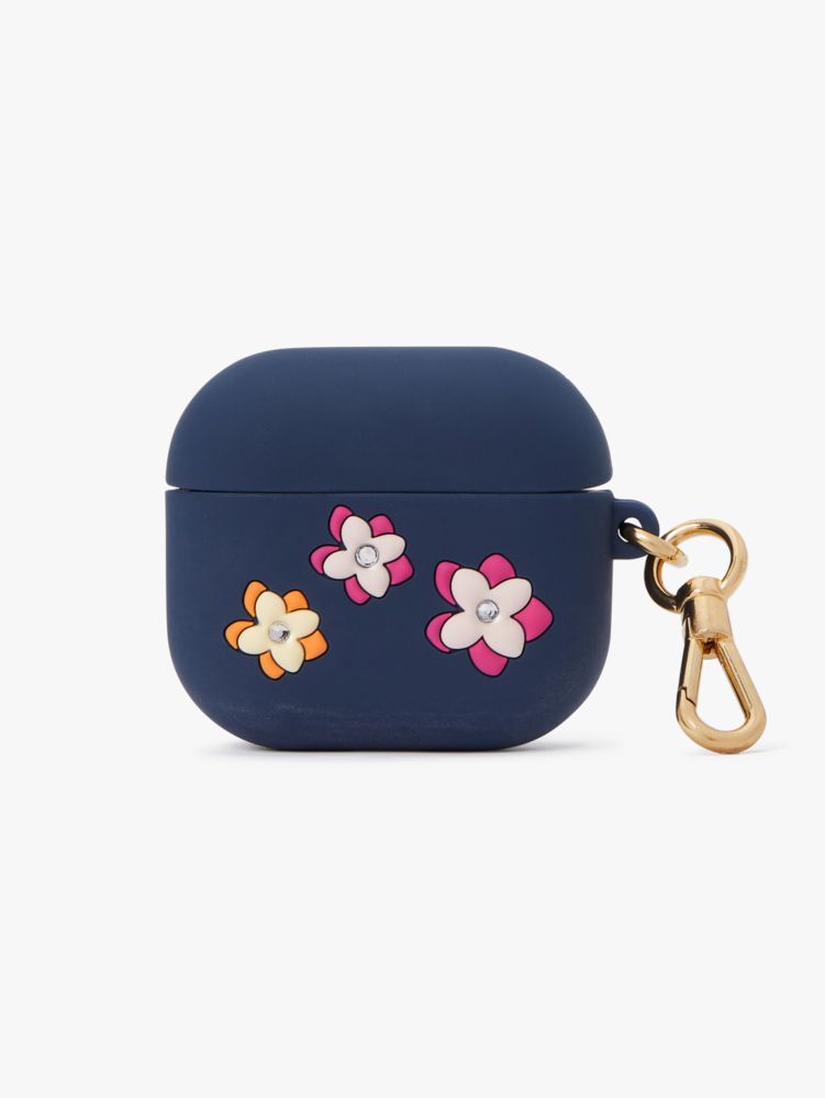 Kate Spade,フラワーズ アンド シャワーズ エアーポッズ ケース,テック,ブレザーブルーマルチ