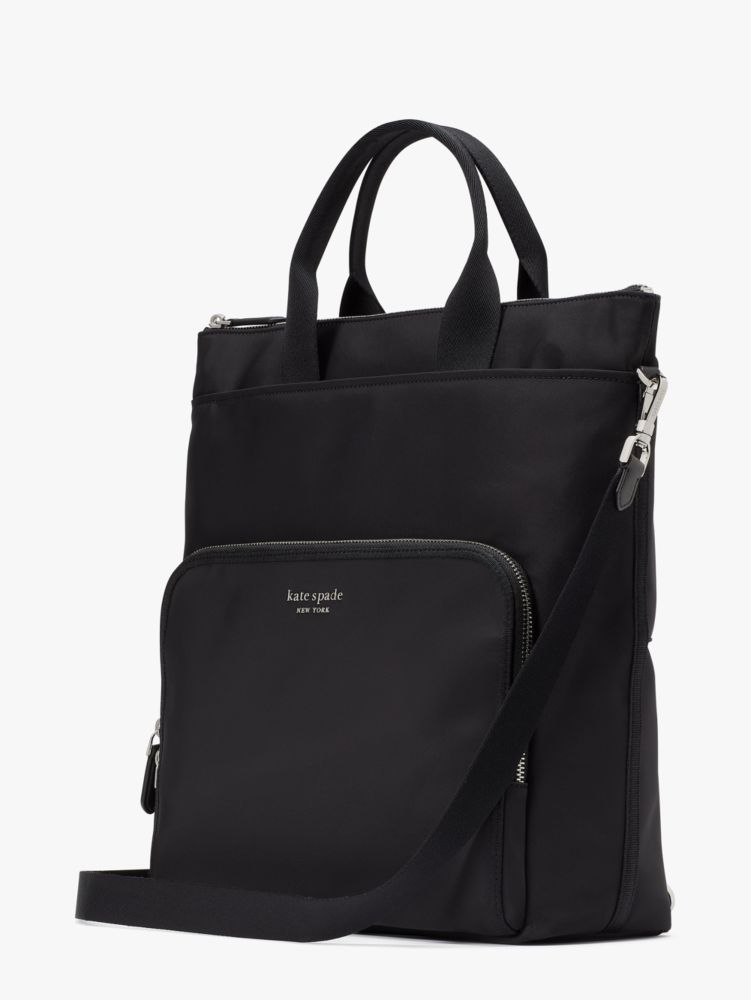 Kate Spade,Sam KSNYL Nylon Convertible Backpack,Work,Black