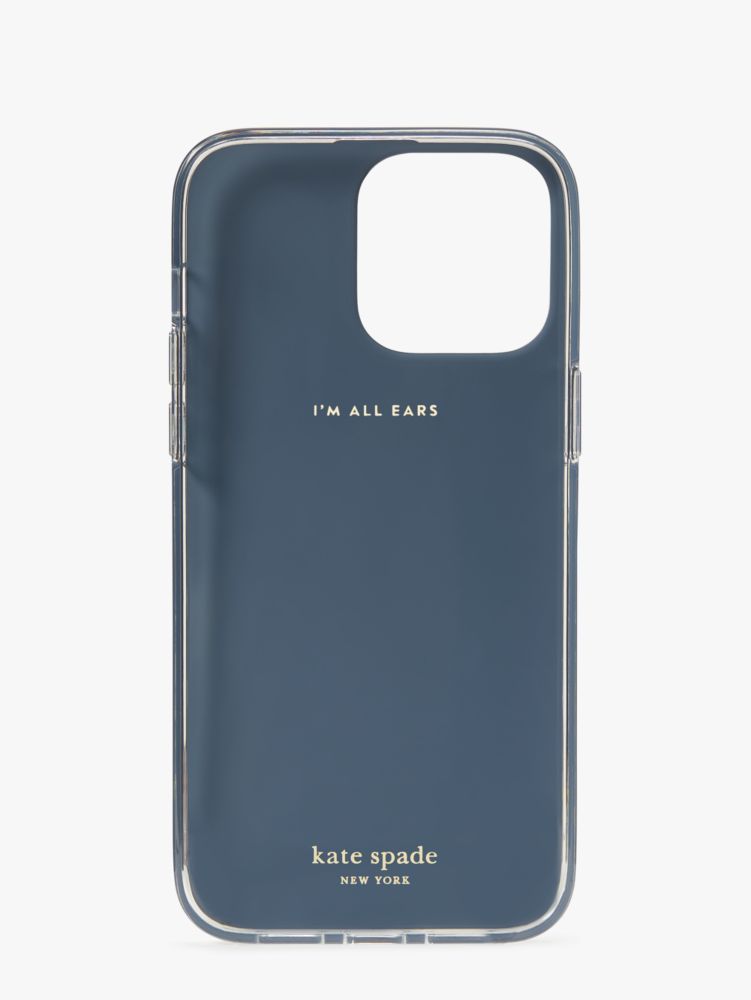 Kate Spade,Spade Flower Monogram iPhone 14 Pro Max Case,Manta Blue