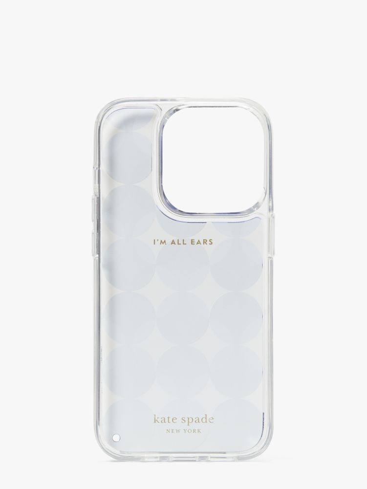 Kate Spade,パティオ タイル リキッド グリッター アイフォン 14 PRO ケース,テック,ブルーマルチ