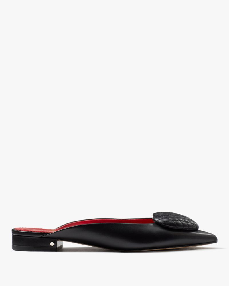 Kate Spade,malena heart flats,Black