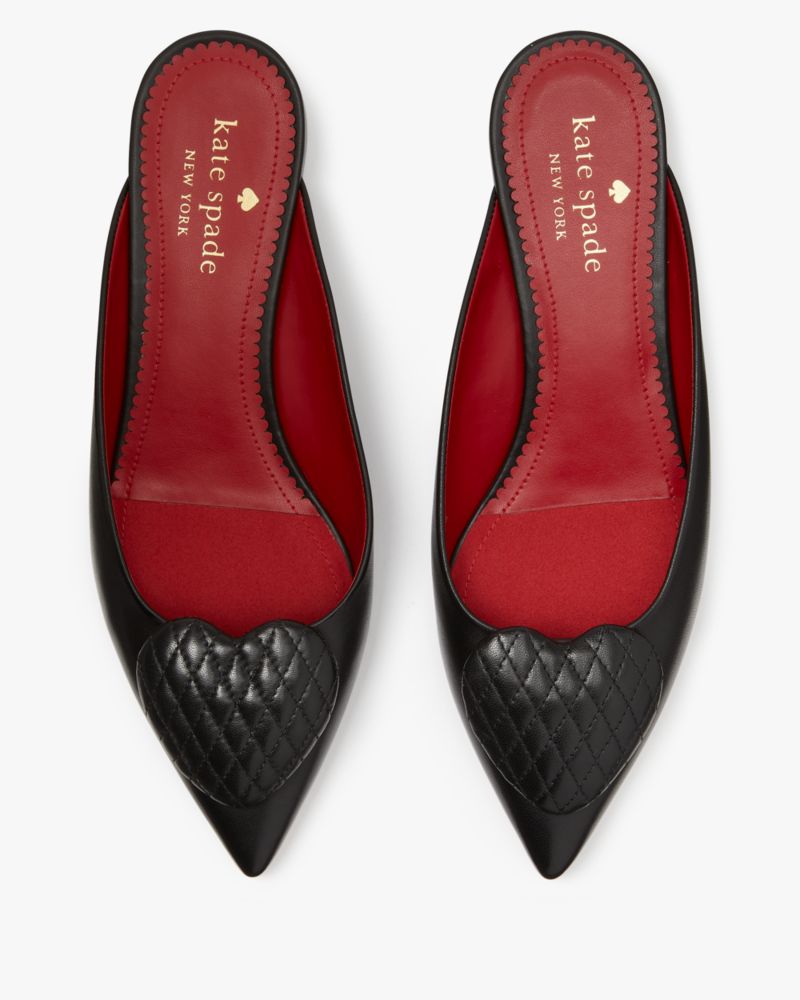 Kate Spade,Malena Heart Flats,Mules,Applique,Breathable,Day Party,