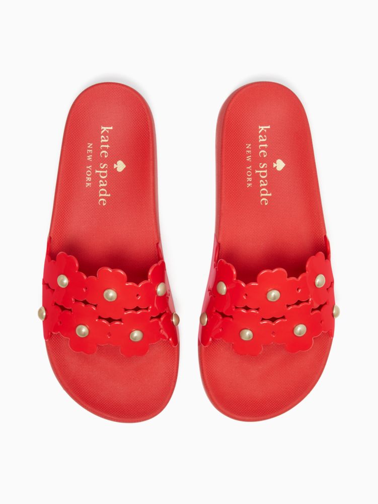 Kate Spade,Daisy Pool Slide,Heirloom Tomato