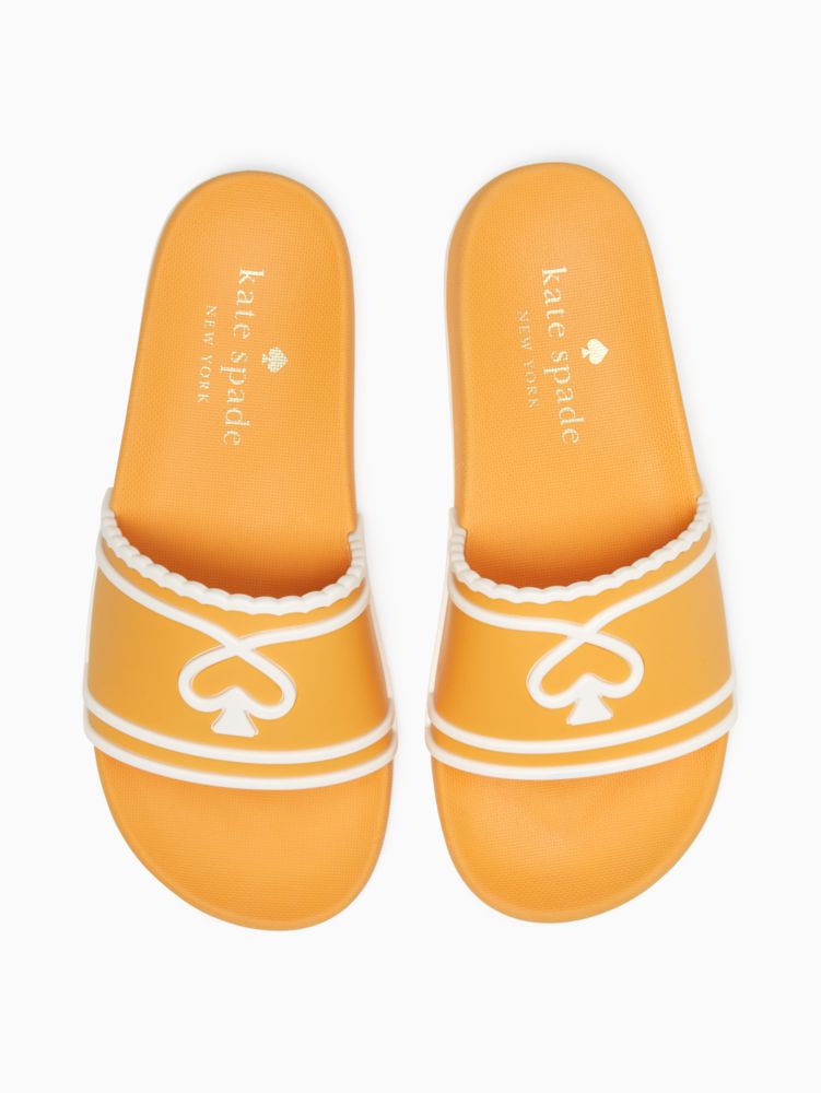 Kate Spade,brigitte pool slide,Sunset Blaze/Parchment