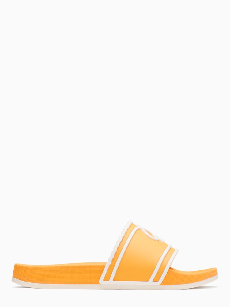 Kate Spade,brigitte pool slide,Sunset Blaze/Parchment