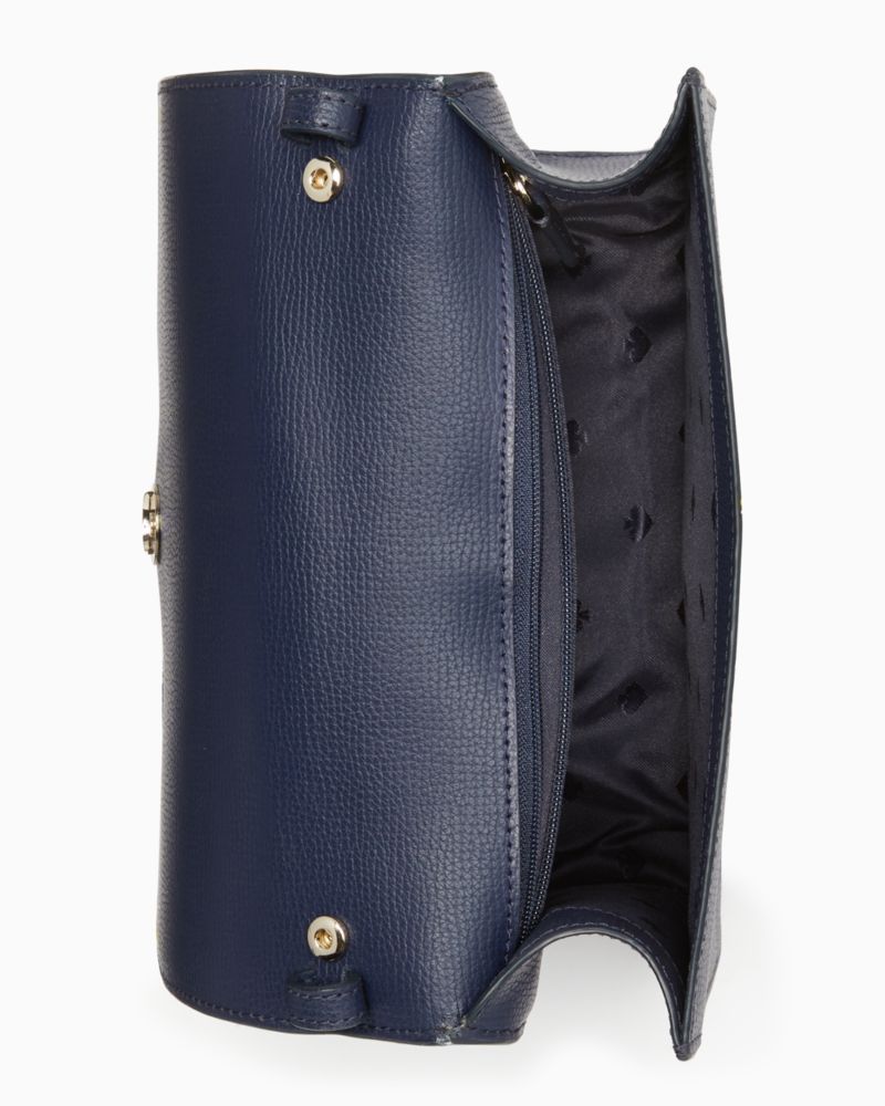 Kate Spade,Kristi Flap Crossbody,Leather,Crossbody,Logo,Metal,Lined,Casual,