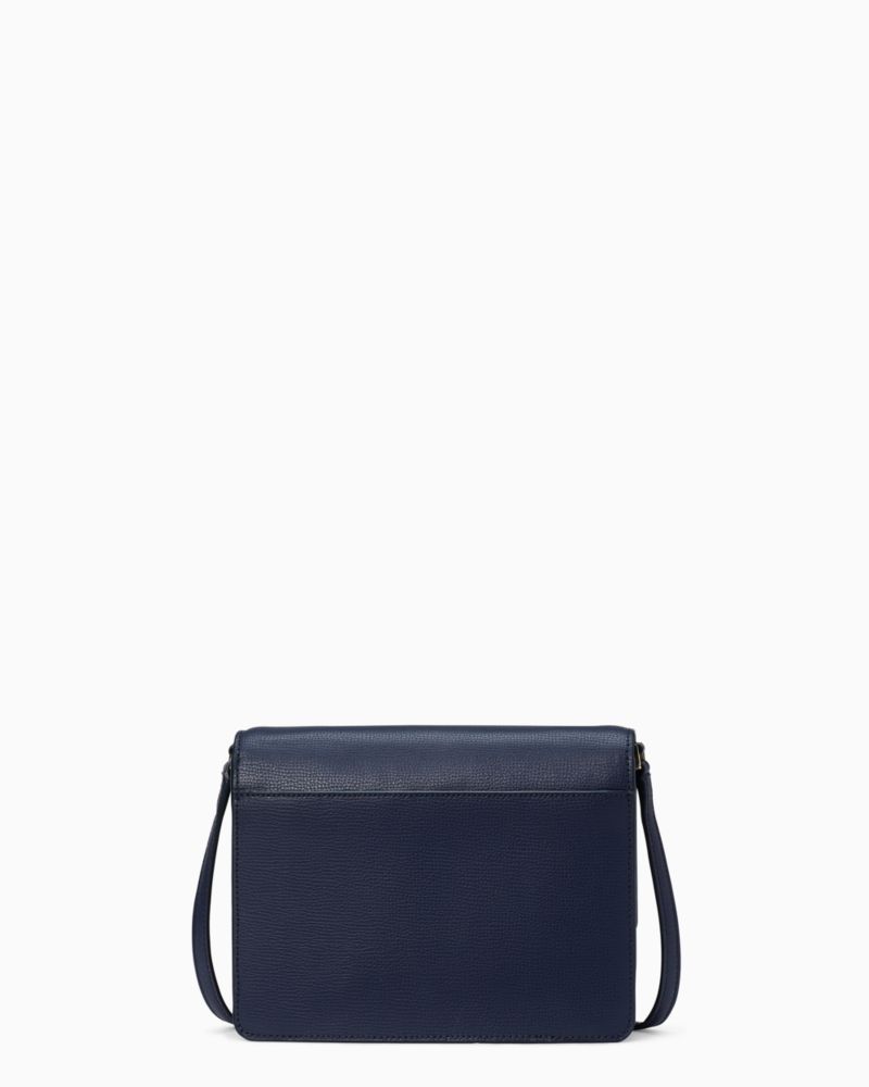 Kate Spade,Kristi Flap Crossbody,Leather,Crossbody,Logo,Metal,Lined,Casual,