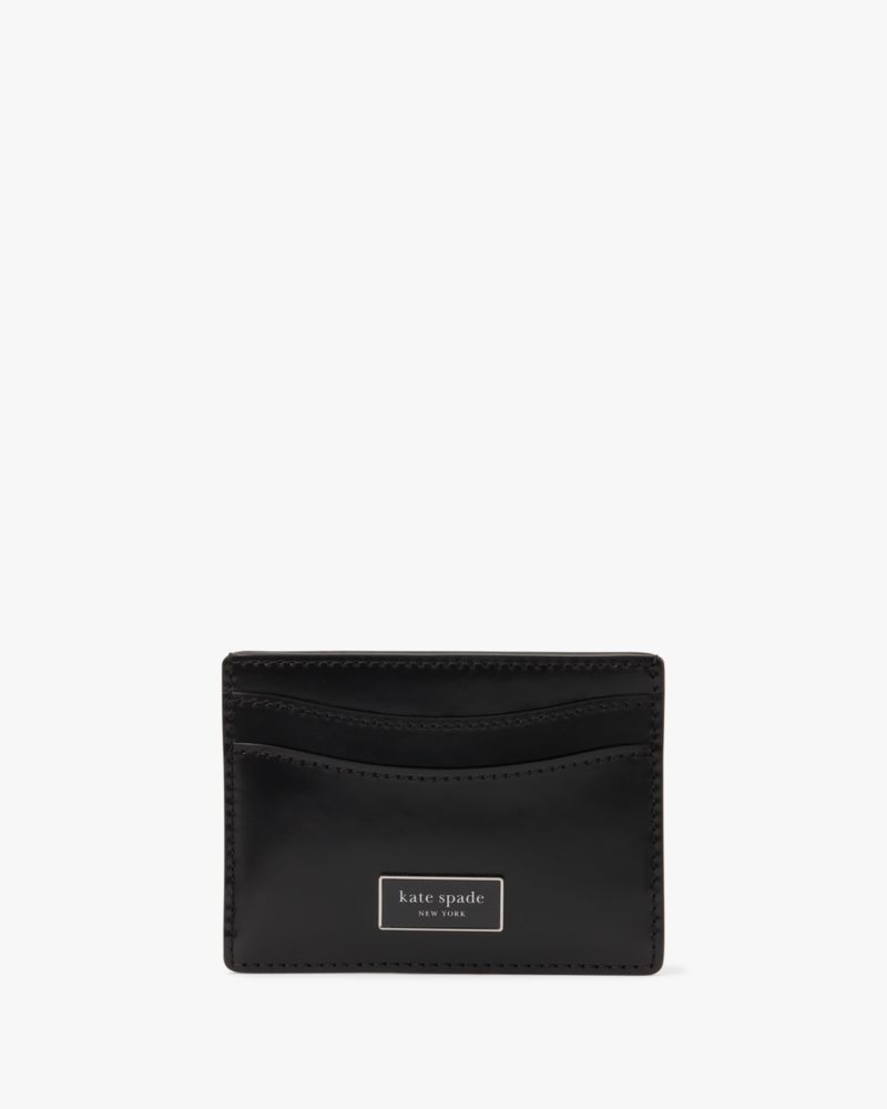 Kate Spade,Sam Icon Leather Cardholder,Black