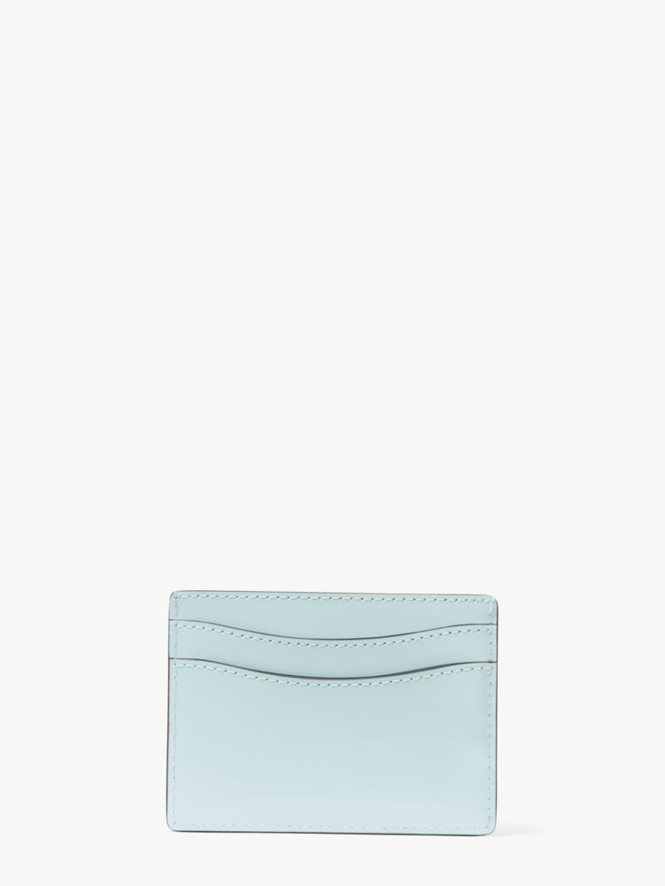 Kate Spade,Sam Icon Leather Cardholder,Leather,Card Case,Metal,Logo,Casual,