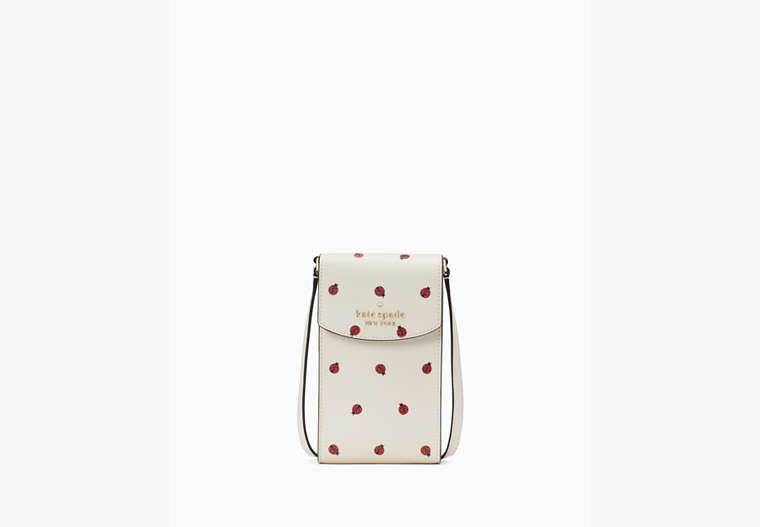 Staci Ladybug Party Handy-umhängetasche Mit Uschmlag Und Reissverschluss Im Längsformat, Creme Multi, Product