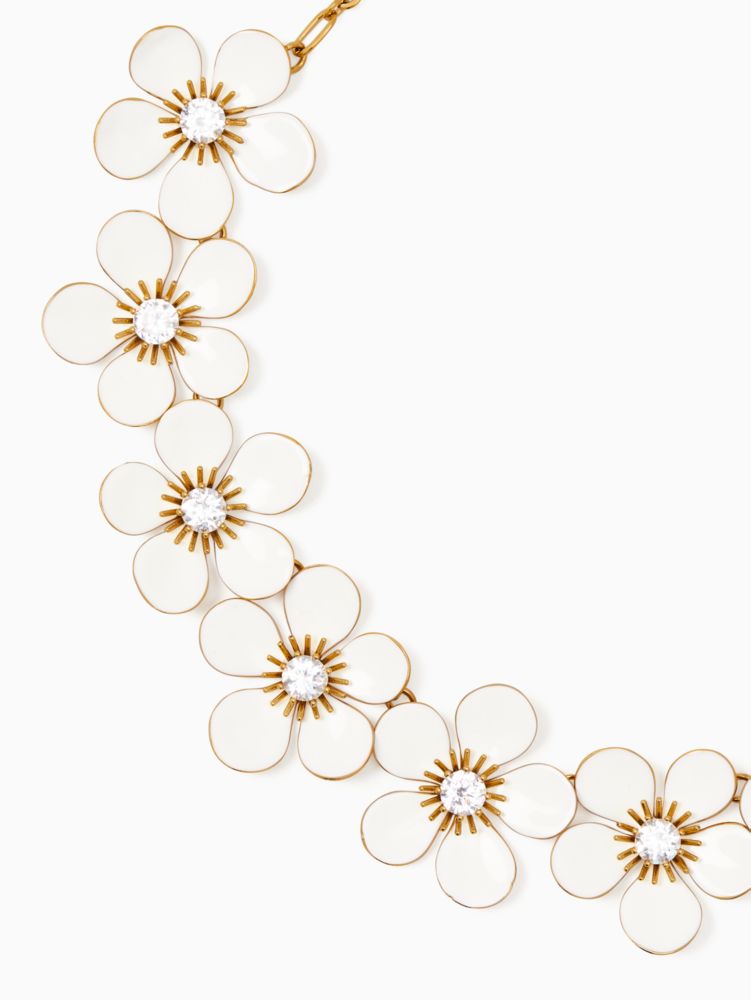 Kate Spade,spring scene flower necklace,