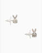 Kate Spade,bun bun bunny stud earrings,Clear Multi