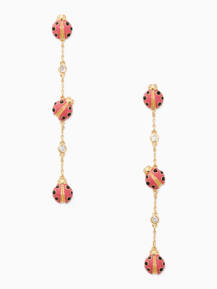 Kate Spade,ladybug linear earrings,