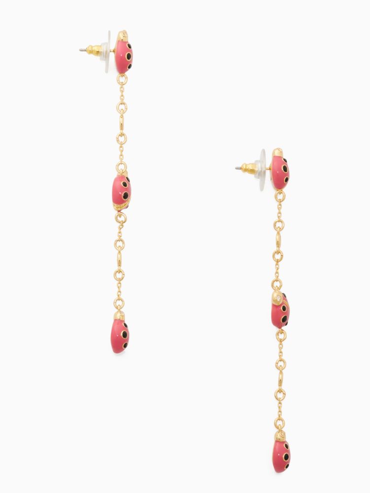 Kate Spade,ladybug linear earrings,