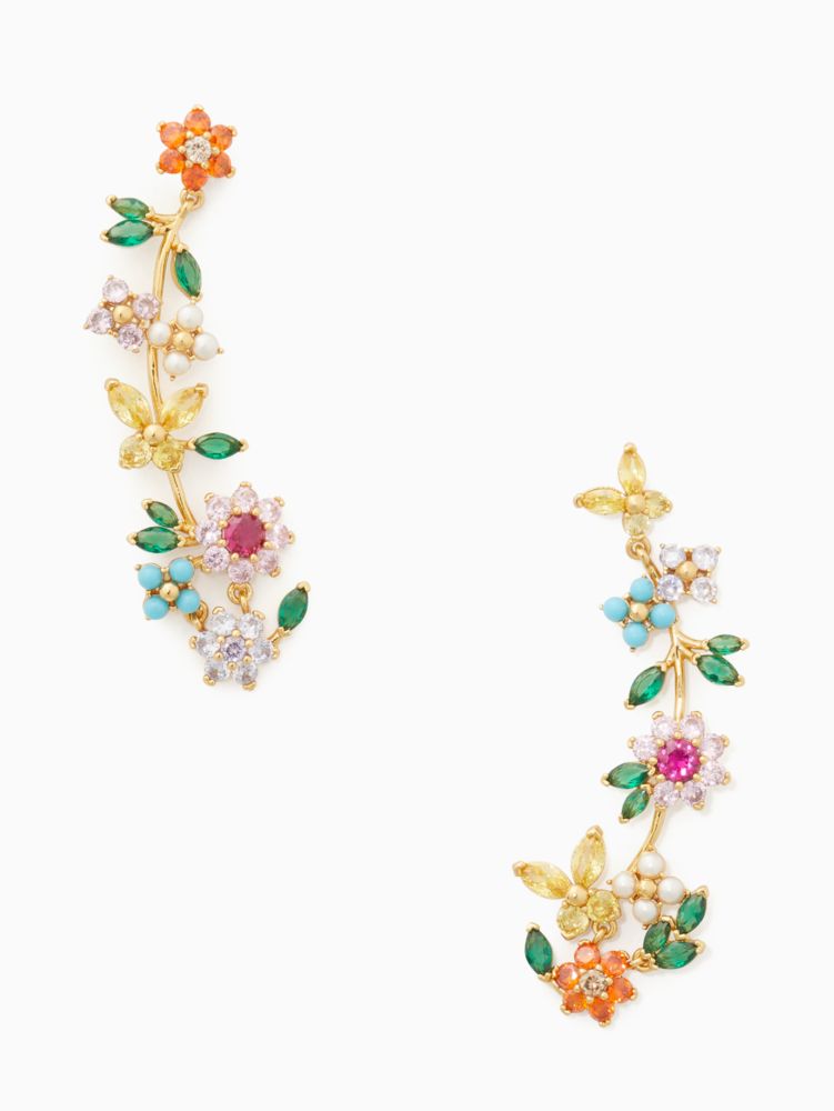 New Bloom Flower Linear Earrings | Kate Spade Outlet