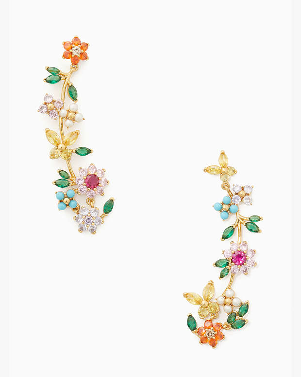 New Bloom Flower Linear Earrings | Kate Spade Outlet