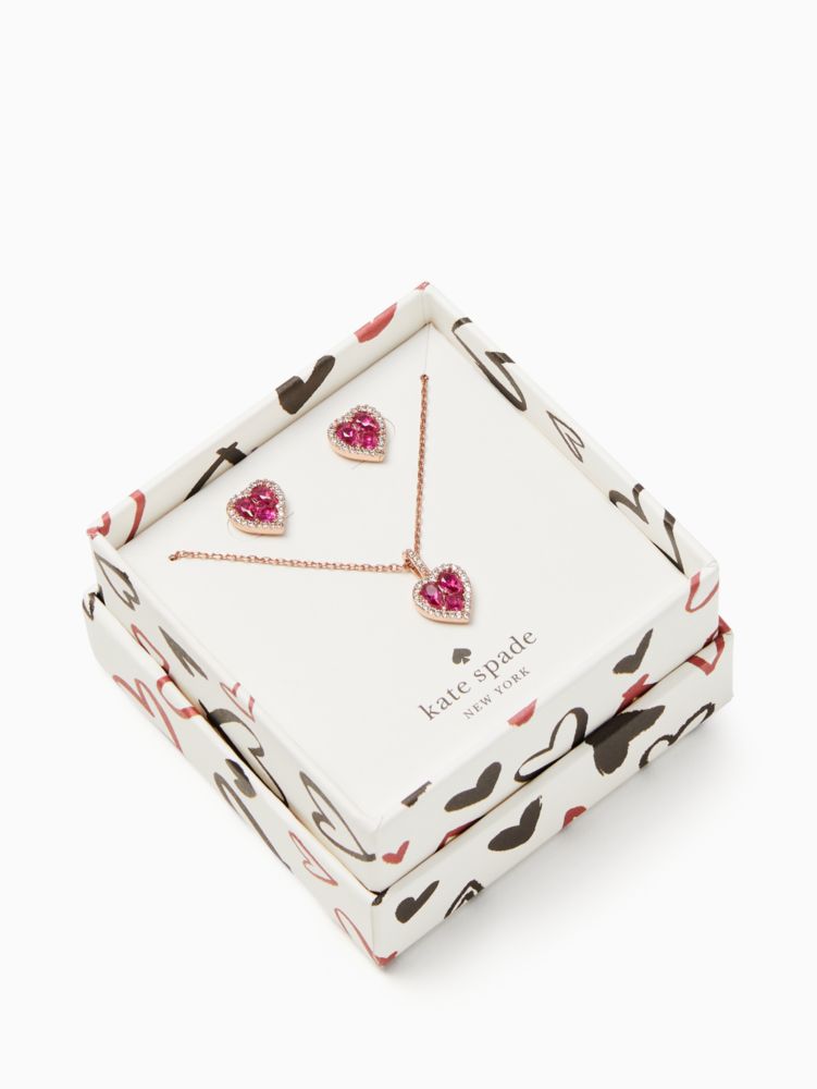 Kate spade deals pink heart necklace