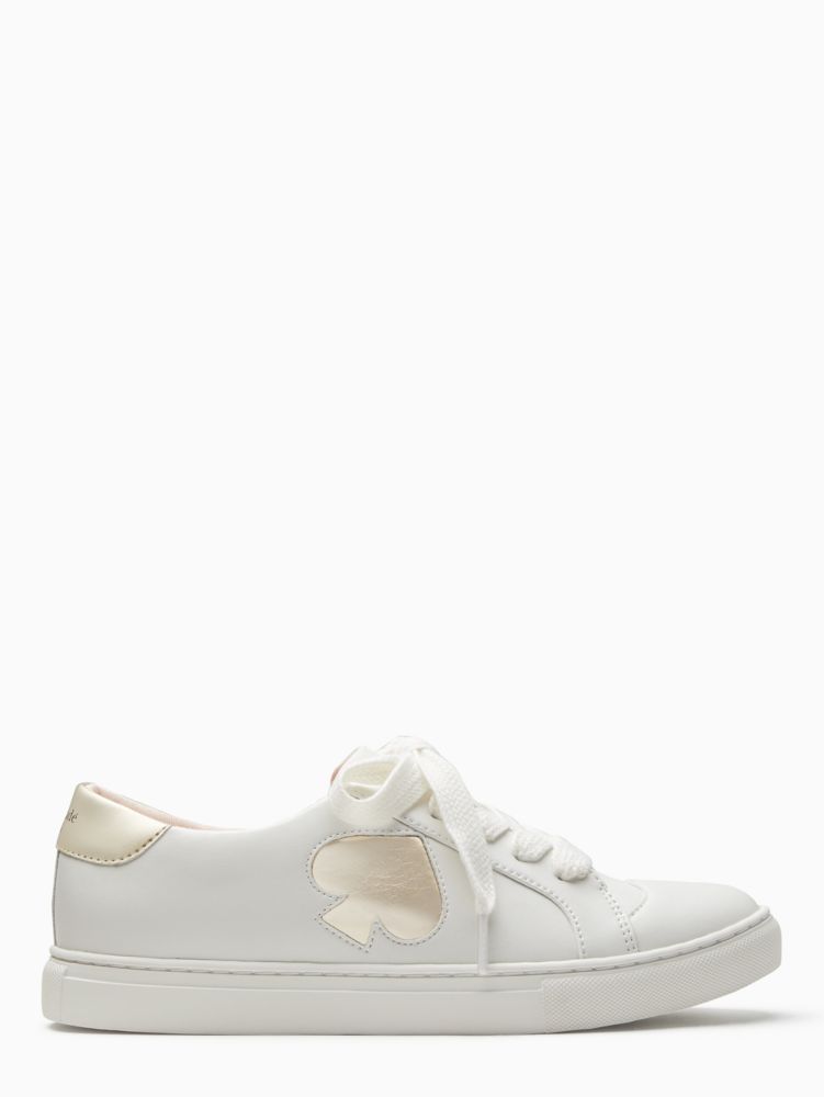 Kate Spade,fez sneakers,Optic White/Pale Gold