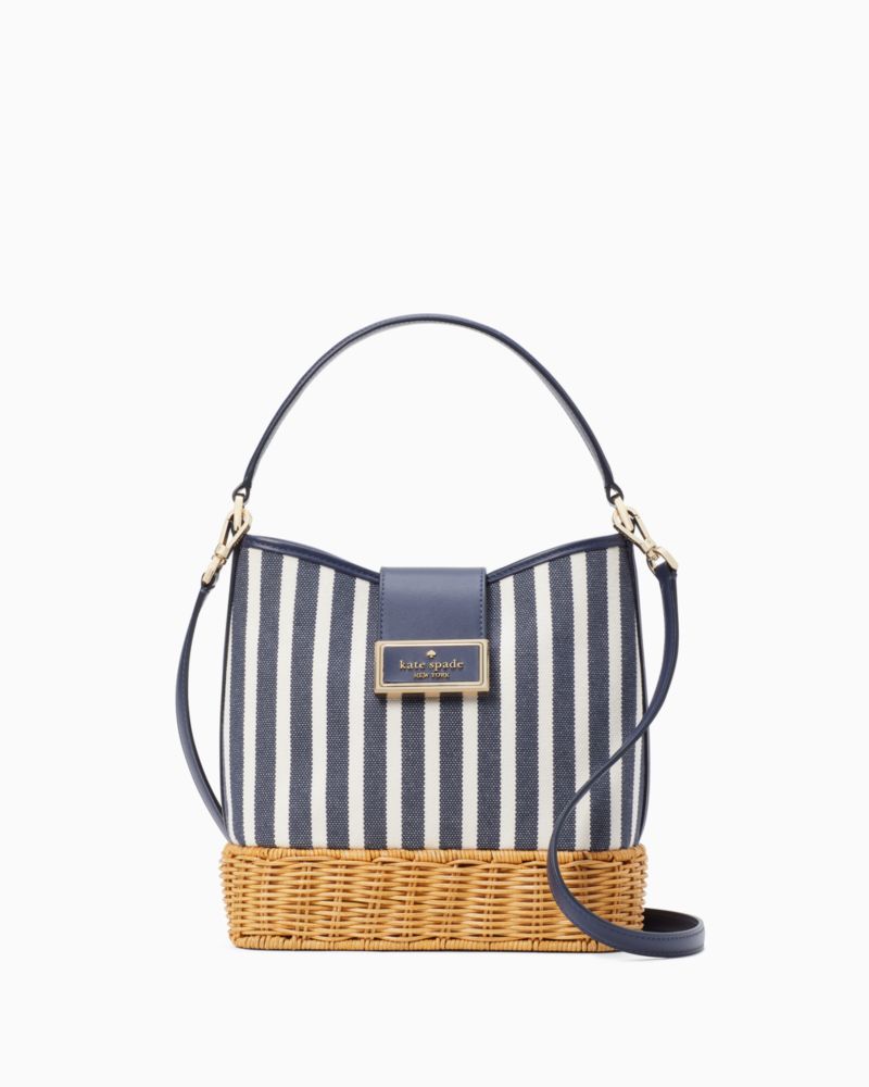 Kate spade black cheap and white striped bag