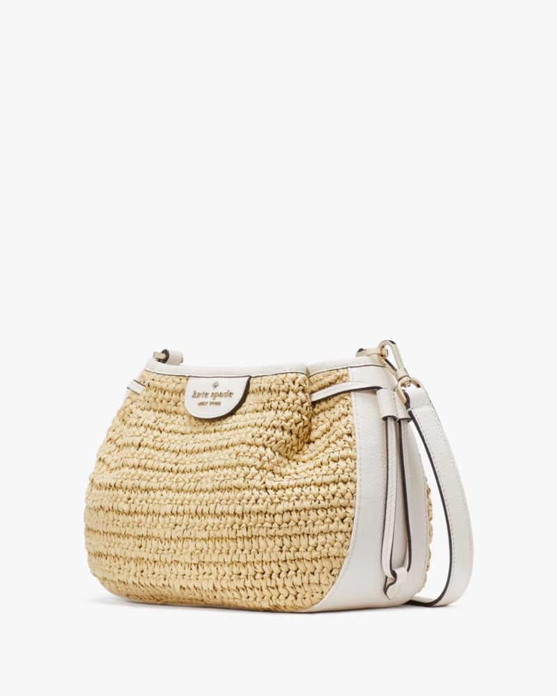 Kate Spade,Dumpling Straw Crossbody,Parchment Multi