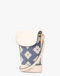 Spade Flower Two-tone Canvas North South Crossbody, , Product