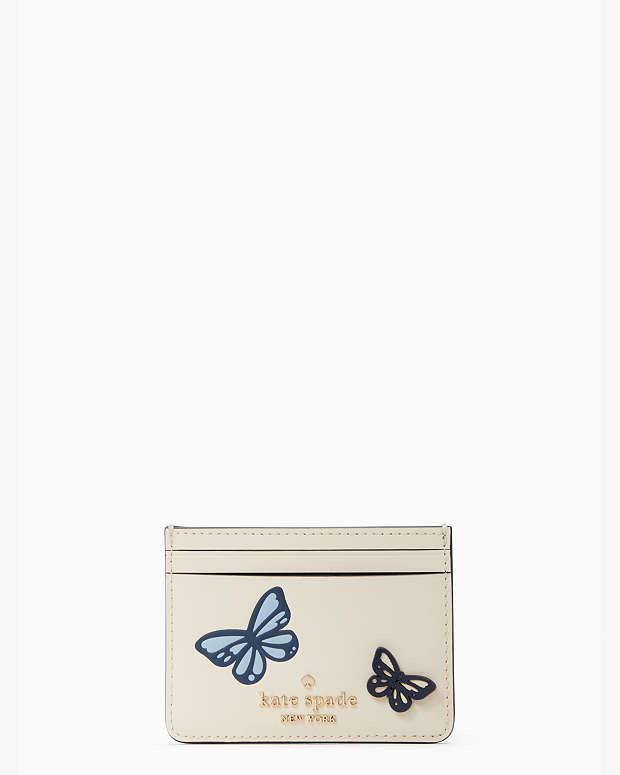 Small Slim Butterfly Card Holder | Kate Spade Outlet