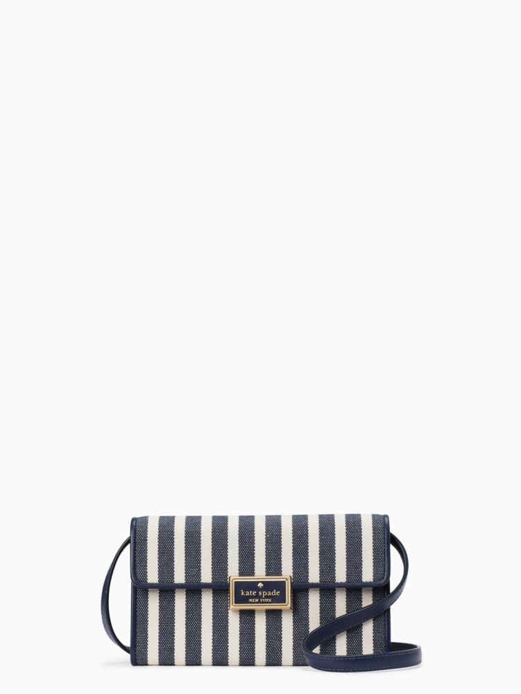 Reegan Striped Canvas Wallet Crossbody Kate Spade BE