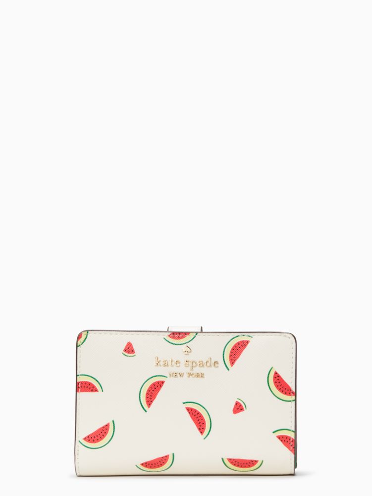 Staci Watermelon Party Medium Compact Bifold Wallet | Kate Spade