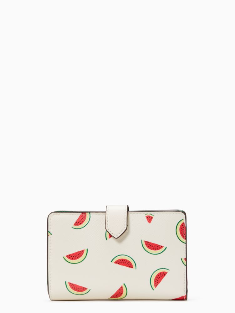 Kate Spade,Staci Watermelon Party Medium Compact Bifold Wallet,