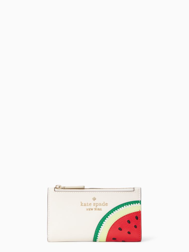 Kate Spade New York Watermelon Small Slim Bifold Wallet